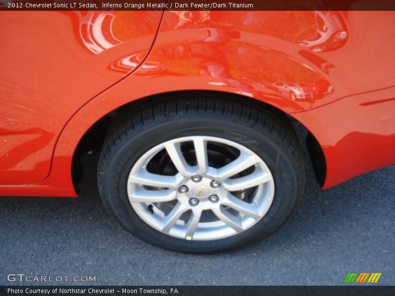 Inferno Orange Metallic / Dark Pewter/Dark Titanium 2012 Chevrolet Sonic LT Sedan