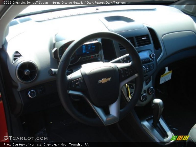 Inferno Orange Metallic / Dark Pewter/Dark Titanium 2012 Chevrolet Sonic LT Sedan