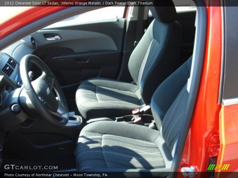 Inferno Orange Metallic / Dark Pewter/Dark Titanium 2012 Chevrolet Sonic LT Sedan