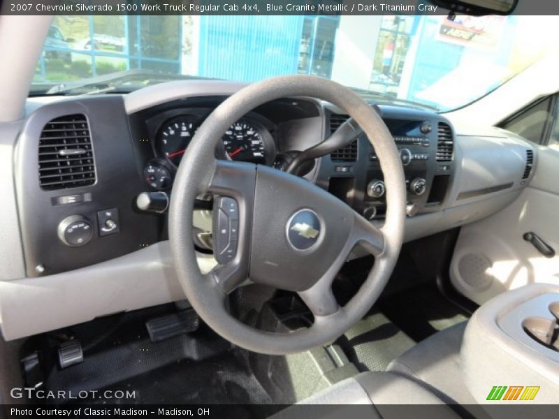 Blue Granite Metallic / Dark Titanium Gray 2007 Chevrolet Silverado 1500 Work Truck Regular Cab 4x4