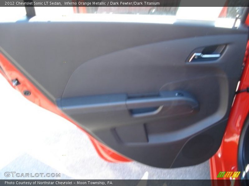 Inferno Orange Metallic / Dark Pewter/Dark Titanium 2012 Chevrolet Sonic LT Sedan
