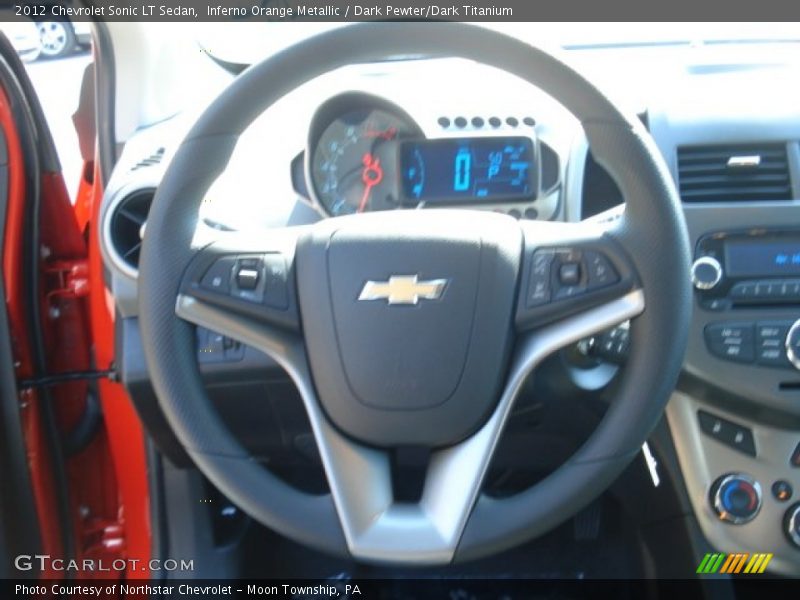 Inferno Orange Metallic / Dark Pewter/Dark Titanium 2012 Chevrolet Sonic LT Sedan
