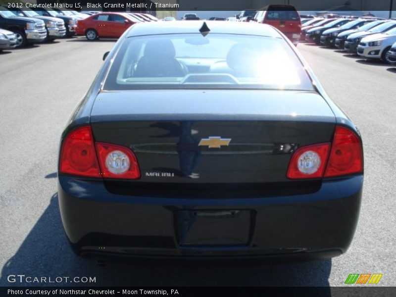 Black Granite Metallic / Titanium 2012 Chevrolet Malibu LS