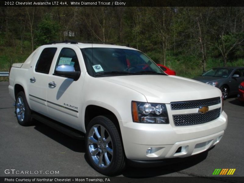 White Diamond Tricoat / Ebony 2012 Chevrolet Avalanche LTZ 4x4