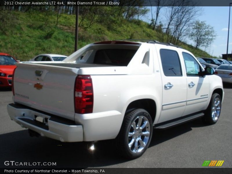 White Diamond Tricoat / Ebony 2012 Chevrolet Avalanche LTZ 4x4