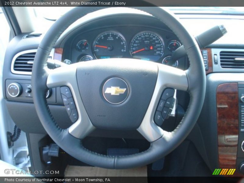 White Diamond Tricoat / Ebony 2012 Chevrolet Avalanche LTZ 4x4