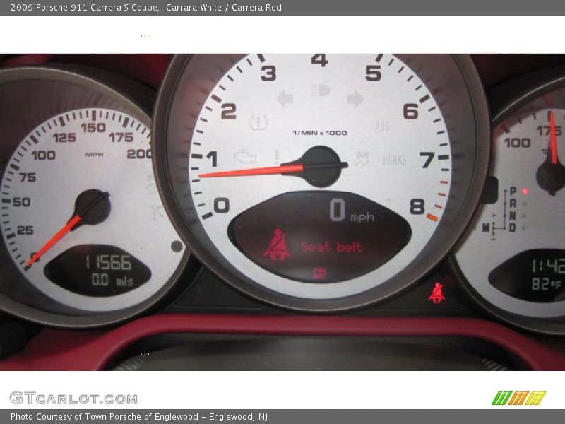 Carrara White / Carrera Red 2009 Porsche 911 Carrera S Coupe