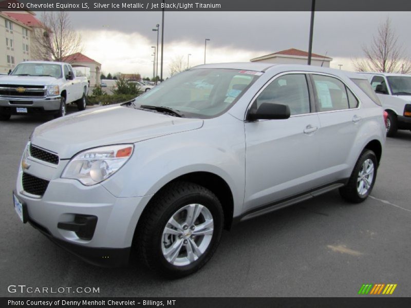 Silver Ice Metallic / Jet Black/Light Titanium 2010 Chevrolet Equinox LS