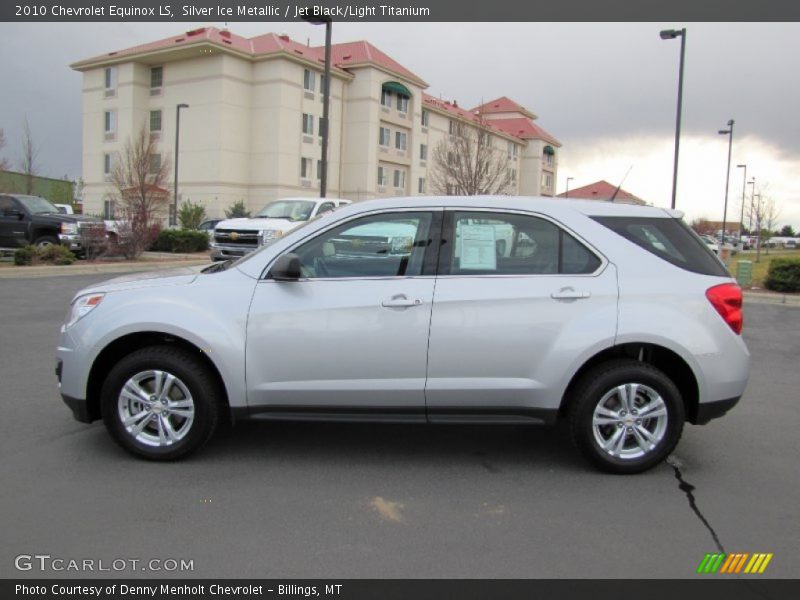 Silver Ice Metallic / Jet Black/Light Titanium 2010 Chevrolet Equinox LS