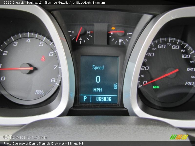 Silver Ice Metallic / Jet Black/Light Titanium 2010 Chevrolet Equinox LS