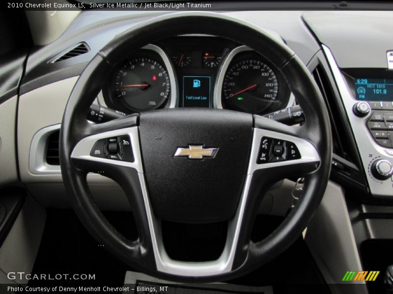 Silver Ice Metallic / Jet Black/Light Titanium 2010 Chevrolet Equinox LS