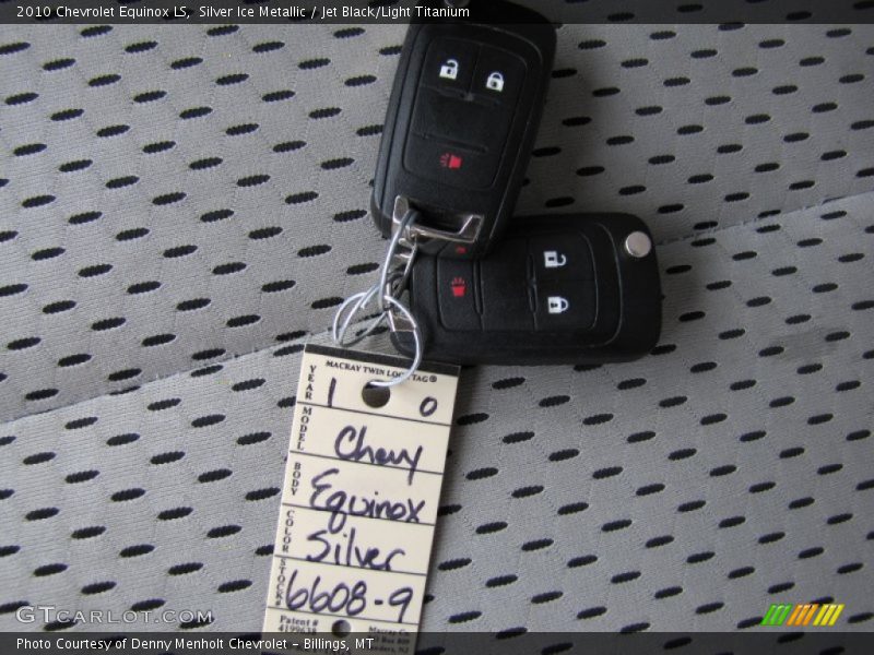 Silver Ice Metallic / Jet Black/Light Titanium 2010 Chevrolet Equinox LS