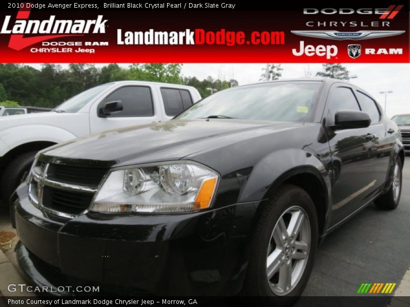 Brilliant Black Crystal Pearl / Dark Slate Gray 2010 Dodge Avenger Express