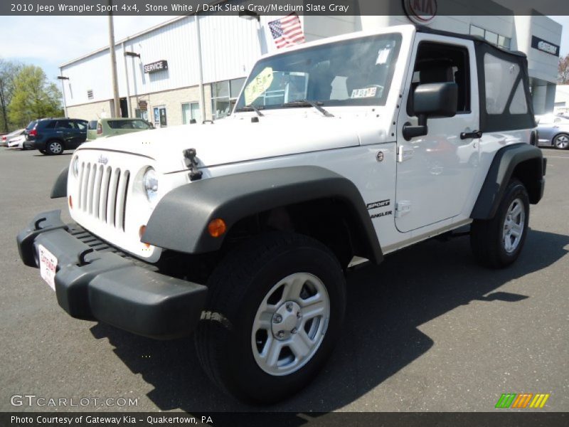Stone White / Dark Slate Gray/Medium Slate Gray 2010 Jeep Wrangler Sport 4x4