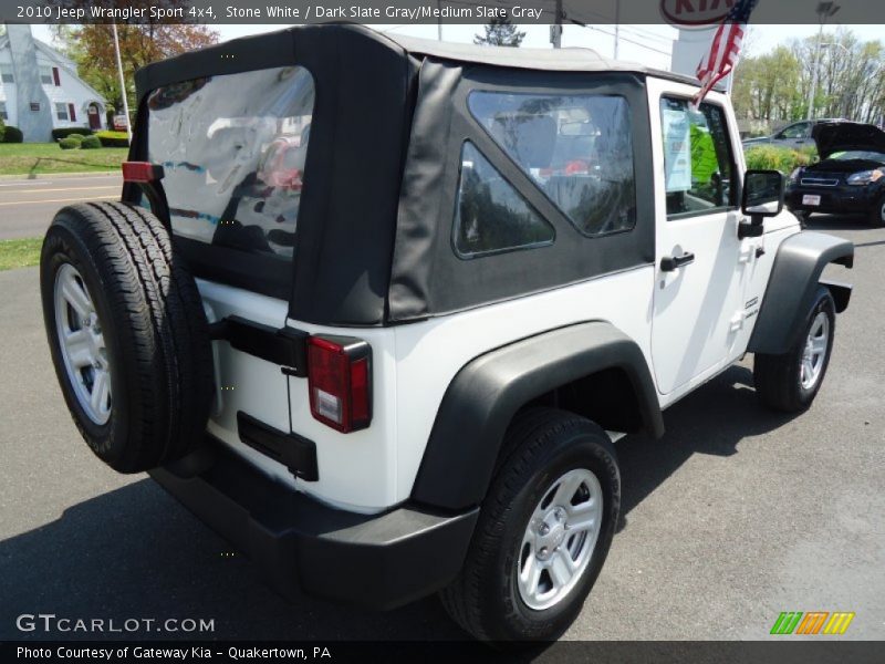 Stone White / Dark Slate Gray/Medium Slate Gray 2010 Jeep Wrangler Sport 4x4