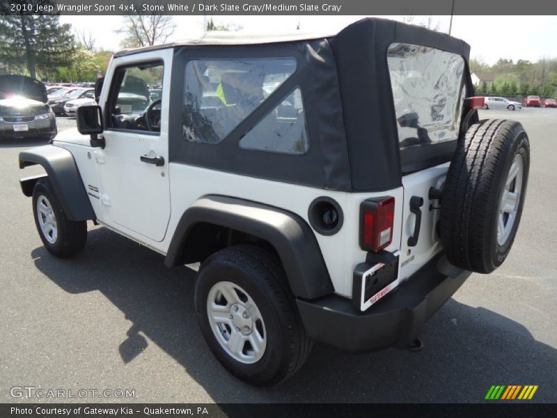 Stone White / Dark Slate Gray/Medium Slate Gray 2010 Jeep Wrangler Sport 4x4