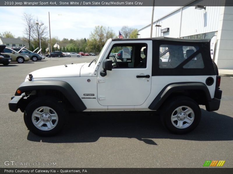 Stone White / Dark Slate Gray/Medium Slate Gray 2010 Jeep Wrangler Sport 4x4