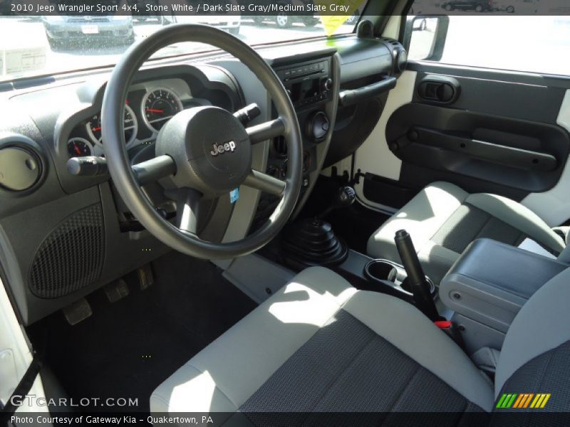 Stone White / Dark Slate Gray/Medium Slate Gray 2010 Jeep Wrangler Sport 4x4
