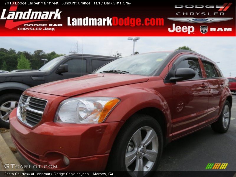 Sunburst Orange Pearl / Dark Slate Gray 2010 Dodge Caliber Mainstreet
