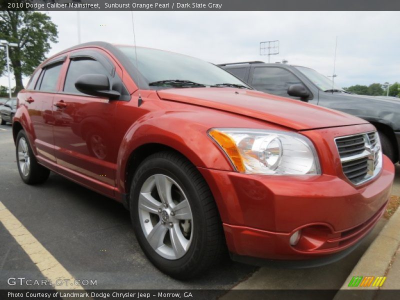 Sunburst Orange Pearl / Dark Slate Gray 2010 Dodge Caliber Mainstreet