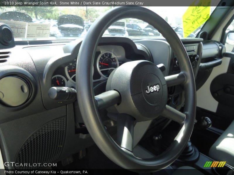 Stone White / Dark Slate Gray/Medium Slate Gray 2010 Jeep Wrangler Sport 4x4