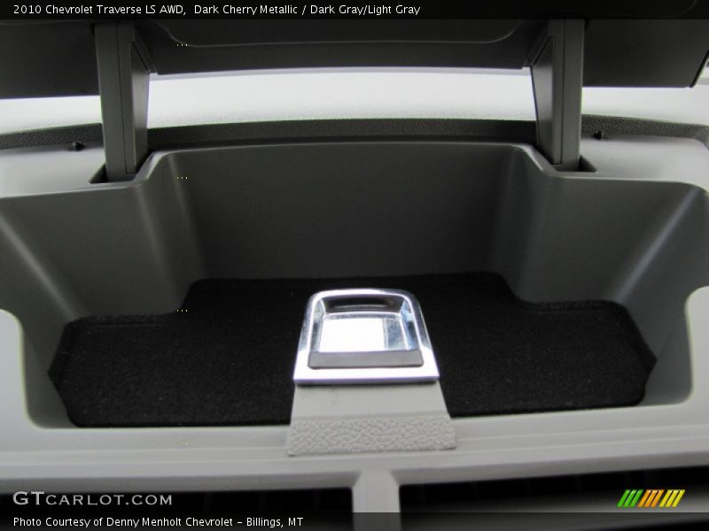 Dark Cherry Metallic / Dark Gray/Light Gray 2010 Chevrolet Traverse LS AWD