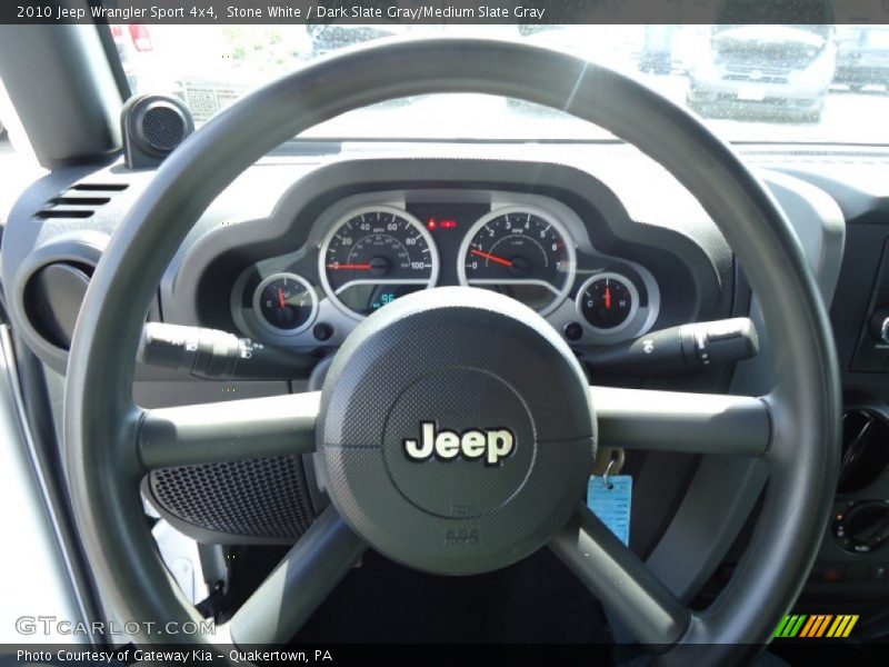 Stone White / Dark Slate Gray/Medium Slate Gray 2010 Jeep Wrangler Sport 4x4