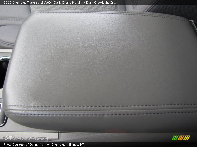 Dark Cherry Metallic / Dark Gray/Light Gray 2010 Chevrolet Traverse LS AWD
