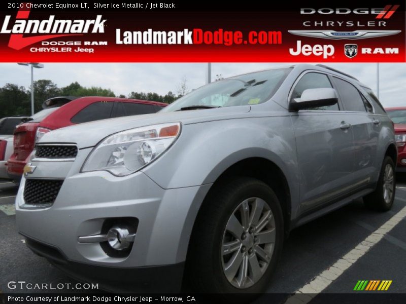 Silver Ice Metallic / Jet Black 2010 Chevrolet Equinox LT