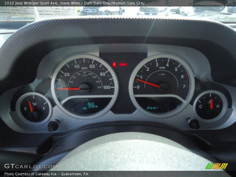 Stone White / Dark Slate Gray/Medium Slate Gray 2010 Jeep Wrangler Sport 4x4