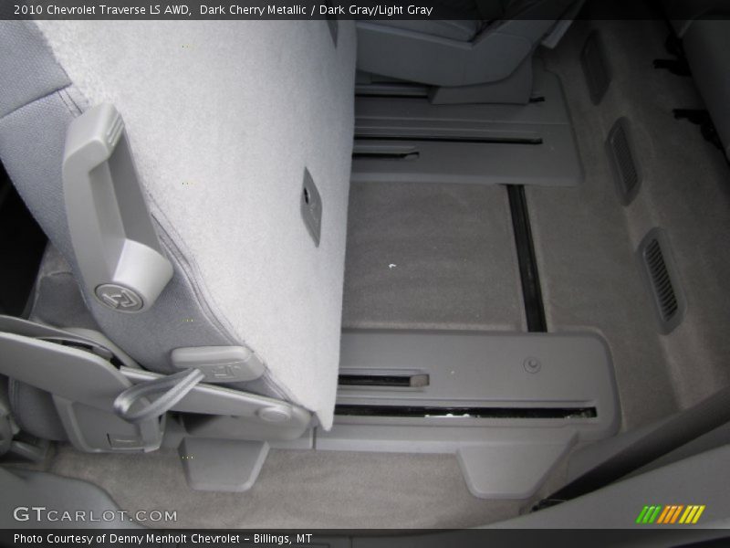 Dark Cherry Metallic / Dark Gray/Light Gray 2010 Chevrolet Traverse LS AWD