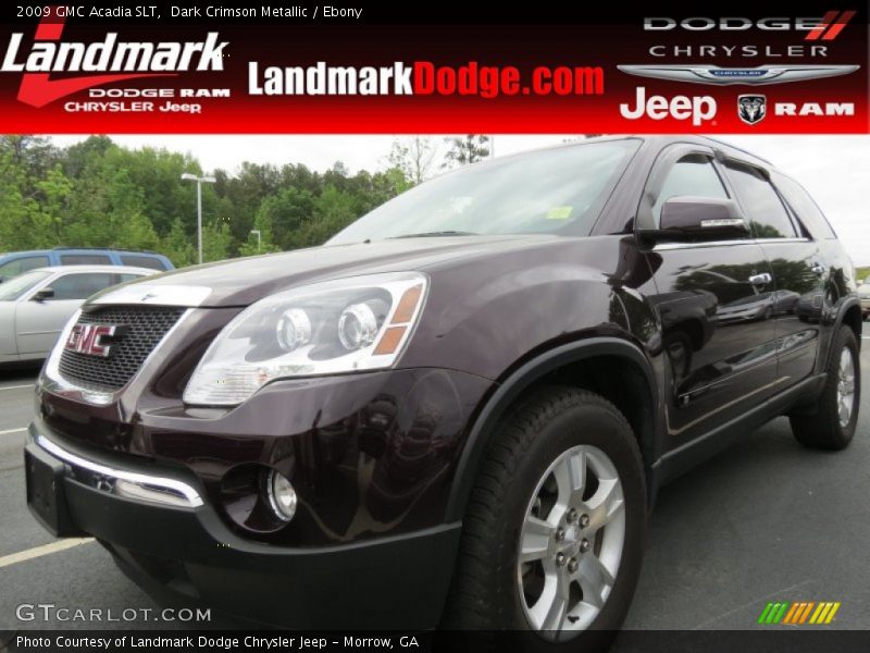 Dark Crimson Metallic / Ebony 2009 GMC Acadia SLT