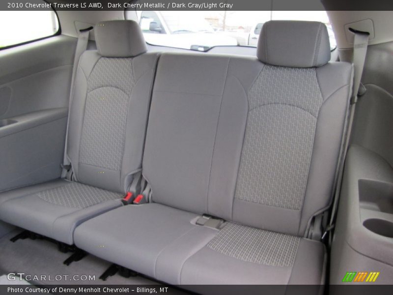 Dark Cherry Metallic / Dark Gray/Light Gray 2010 Chevrolet Traverse LS AWD