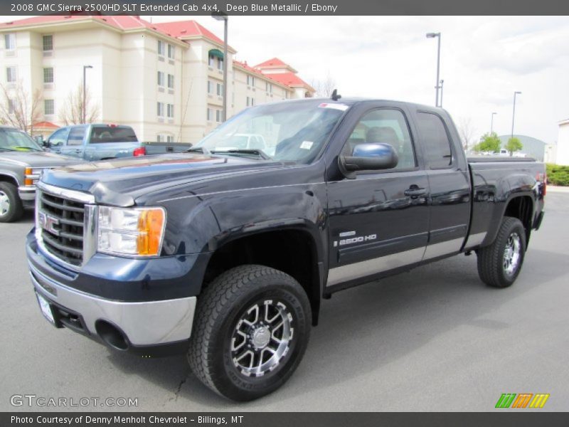 Deep Blue Metallic / Ebony 2008 GMC Sierra 2500HD SLT Extended Cab 4x4