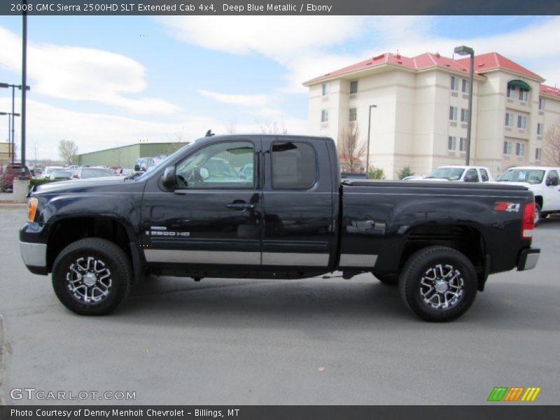 Deep Blue Metallic / Ebony 2008 GMC Sierra 2500HD SLT Extended Cab 4x4