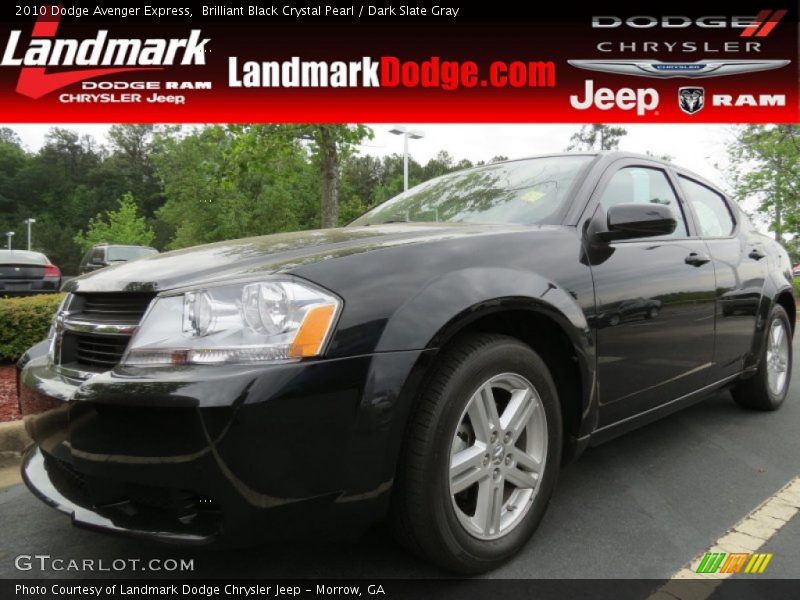 Brilliant Black Crystal Pearl / Dark Slate Gray 2010 Dodge Avenger Express