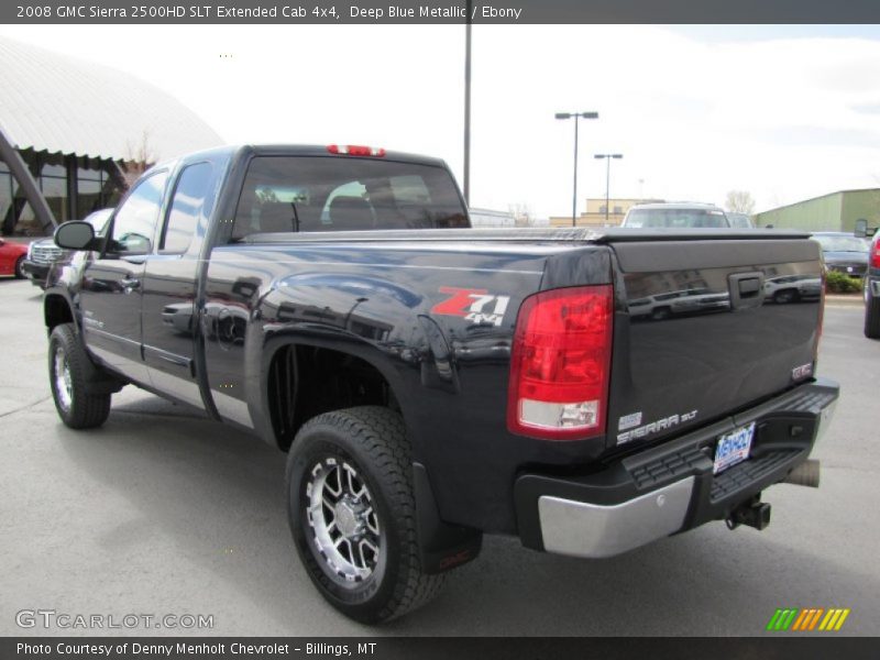 Deep Blue Metallic / Ebony 2008 GMC Sierra 2500HD SLT Extended Cab 4x4