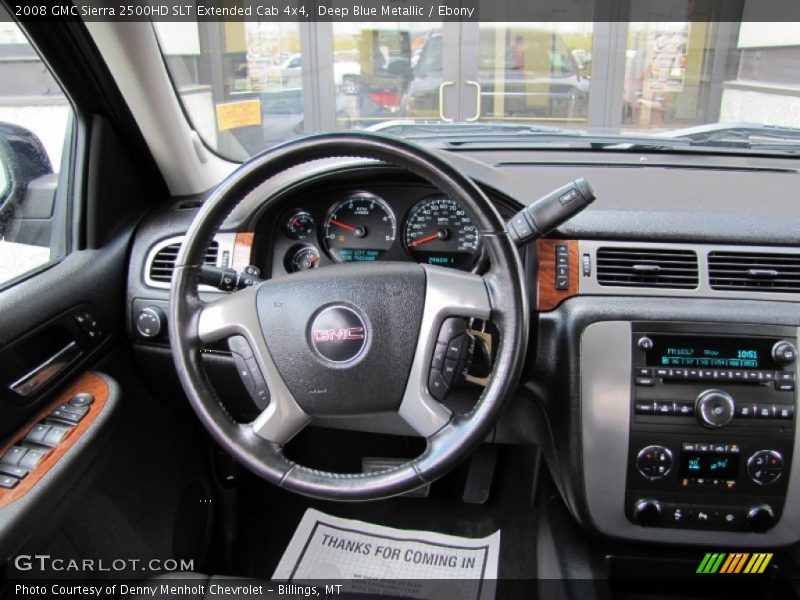 Dashboard of 2008 Sierra 2500HD SLT Extended Cab 4x4