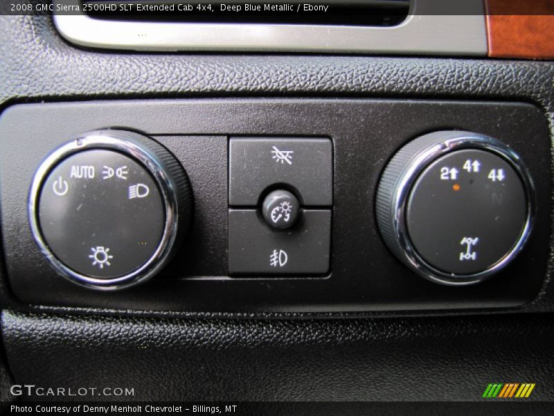 Controls of 2008 Sierra 2500HD SLT Extended Cab 4x4