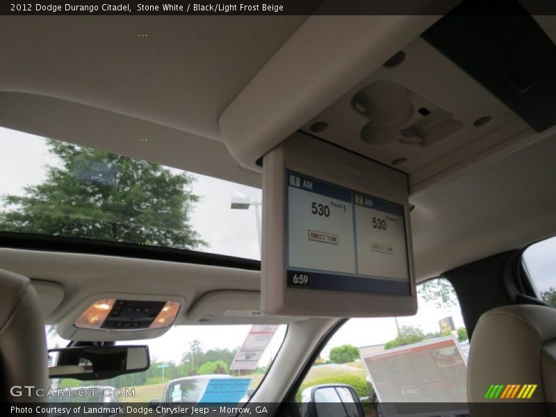 Stone White / Black/Light Frost Beige 2012 Dodge Durango Citadel