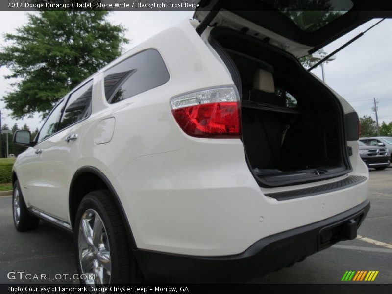 Stone White / Black/Light Frost Beige 2012 Dodge Durango Citadel