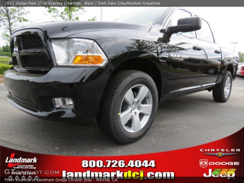 Black / Dark Slate Gray/Medium Graystone 2012 Dodge Ram 1500 Express Crew Cab