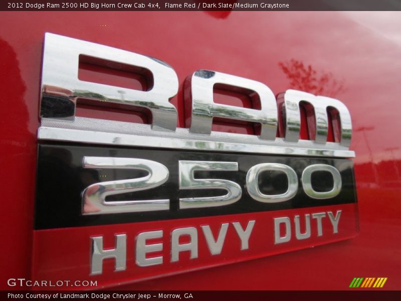 Flame Red / Dark Slate/Medium Graystone 2012 Dodge Ram 2500 HD Big Horn Crew Cab 4x4