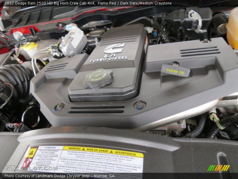  2012 Ram 2500 HD Big Horn Crew Cab 4x4 Engine - 6.7 Liter OHV 24-Valve Cummins VGT Turbo-Diesel Inline 6 Cylinder