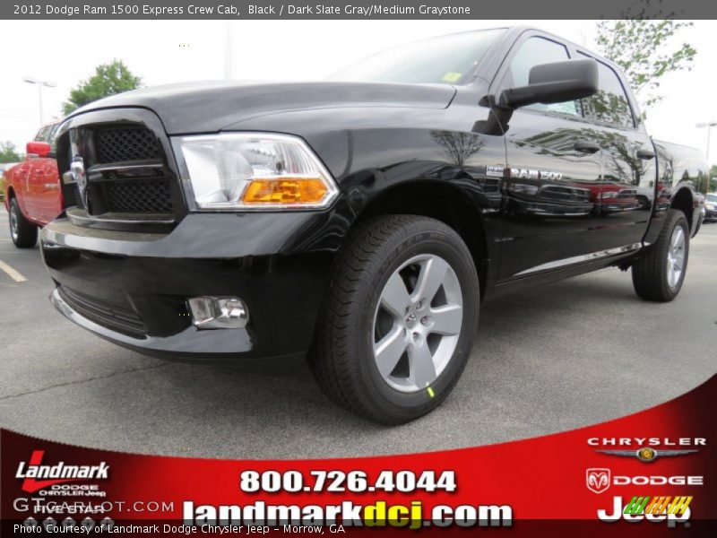 Black / Dark Slate Gray/Medium Graystone 2012 Dodge Ram 1500 Express Crew Cab