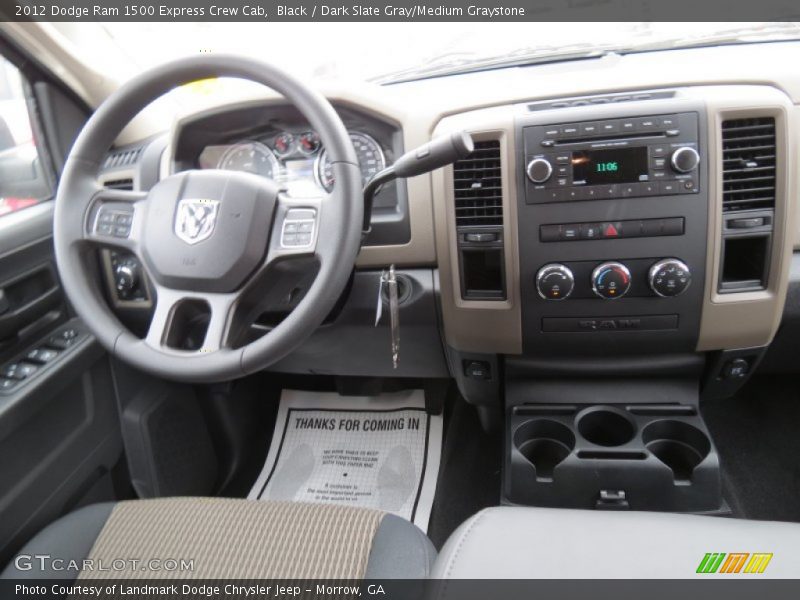 Black / Dark Slate Gray/Medium Graystone 2012 Dodge Ram 1500 Express Crew Cab