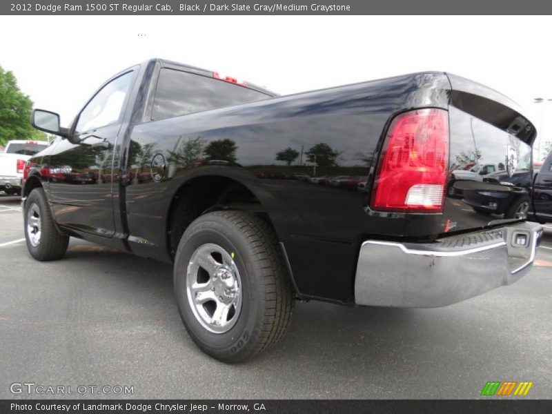 Black / Dark Slate Gray/Medium Graystone 2012 Dodge Ram 1500 ST Regular Cab