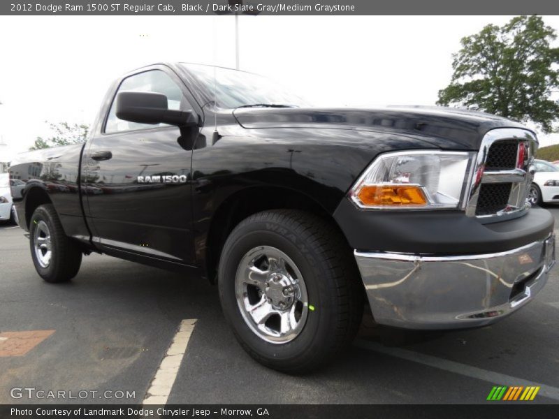 Black / Dark Slate Gray/Medium Graystone 2012 Dodge Ram 1500 ST Regular Cab