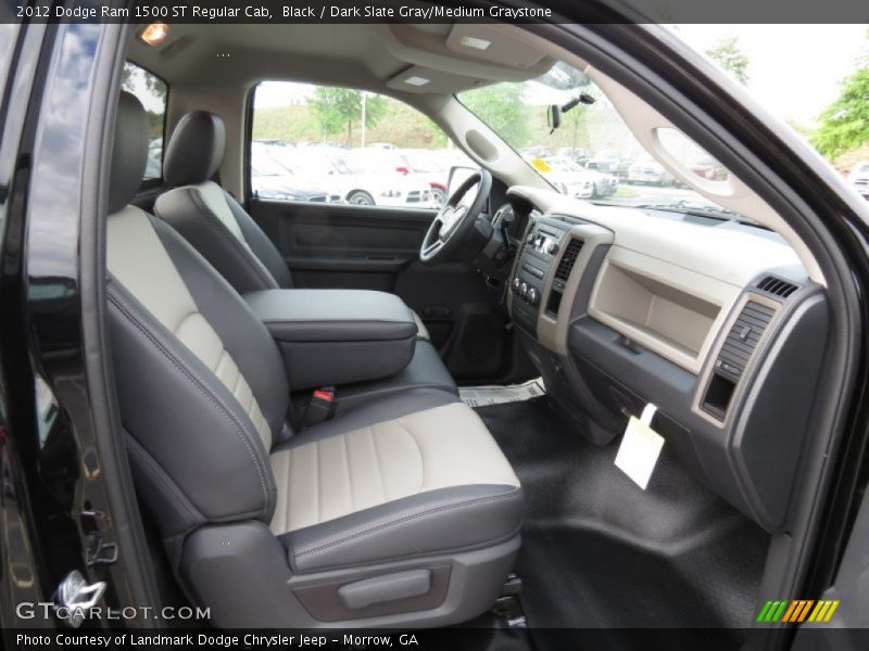 Black / Dark Slate Gray/Medium Graystone 2012 Dodge Ram 1500 ST Regular Cab