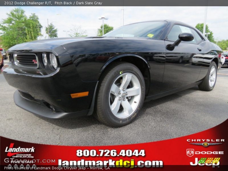 Pitch Black / Dark Slate Gray 2012 Dodge Challenger R/T